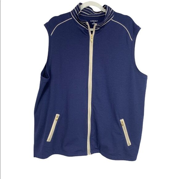 ALLISON daley gold trimmed vest - Picture 1 of 8